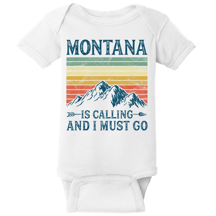 Montana Is Calling And I Must Go Baby Bodysuit