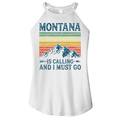Montana Is Calling And I Must Go Women's Perfect Tri Rocker Tank
