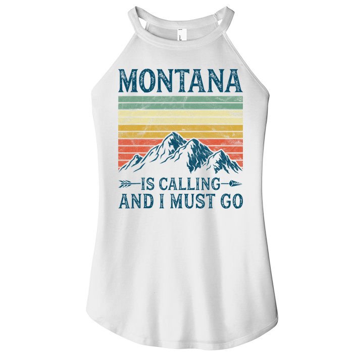 Montana Is Calling And I Must Go Women's Perfect Tri Rocker Tank