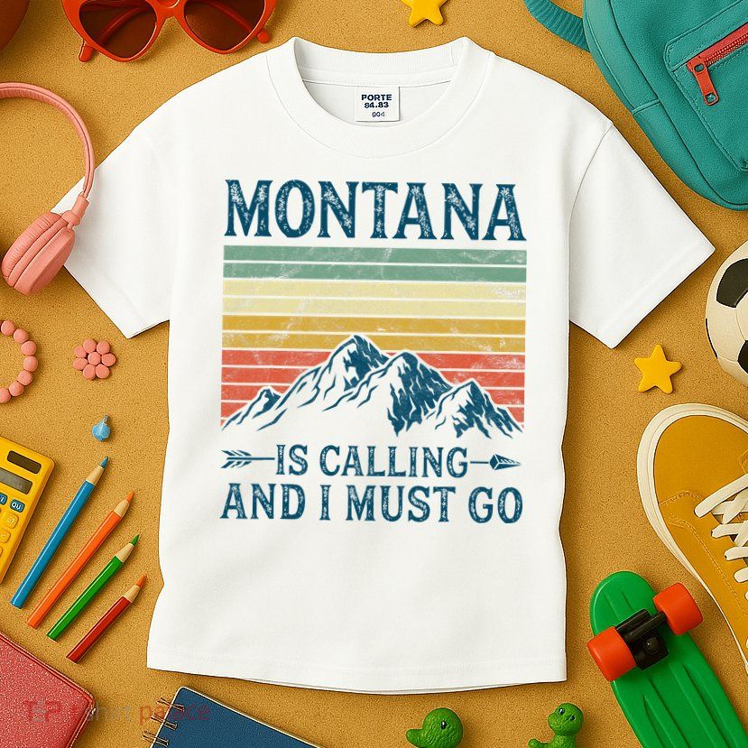 Montana Is Calling And I Must Go Kids T-Shirt
