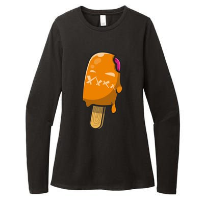 Mean Ice Cream Monster Womens CVC Long Sleeve Shirt