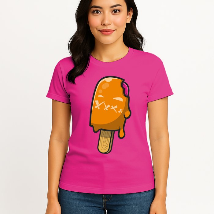 Mean Ice Cream Monster Womens T-Shirt