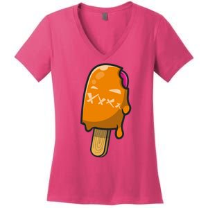 Mean Ice Cream Monster Women's V-Neck T-Shirt