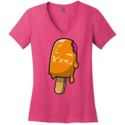 Mean Ice Cream Monster Women's V-Neck T-Shirt