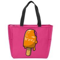 Mean Ice Cream Monster Zip Tote Bag