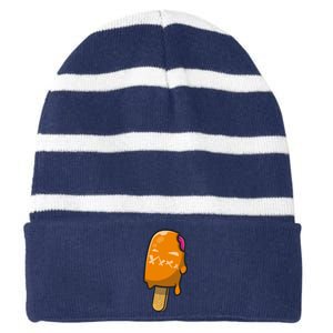 Mean Ice Cream Monster Striped Beanie with Solid Band