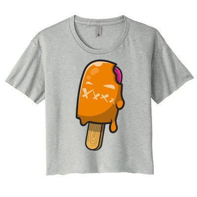 Mean Ice Cream Monster Women's Crop Top Tee