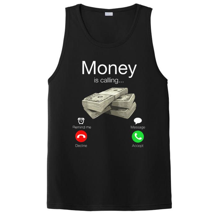 Money Is Calling Cash Funny Business Hustler PosiCharge Competitor Tank