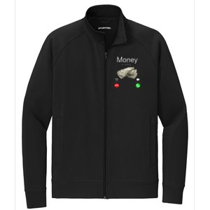 Money Is Calling Cash Funny Business Hustler Stretch Full-Zip Cadet Jacket