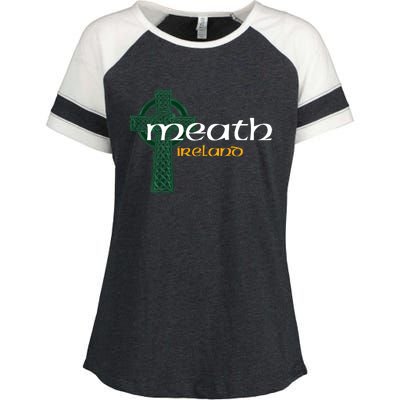 Meath Ireland County Celtic Gaelic Football And Hurling Gift Enza Ladies Jersey Colorblock Tee