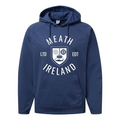 Meath Ireland County Pride Gaelic Football And Hurling Gift Performance Fleece Hoodie