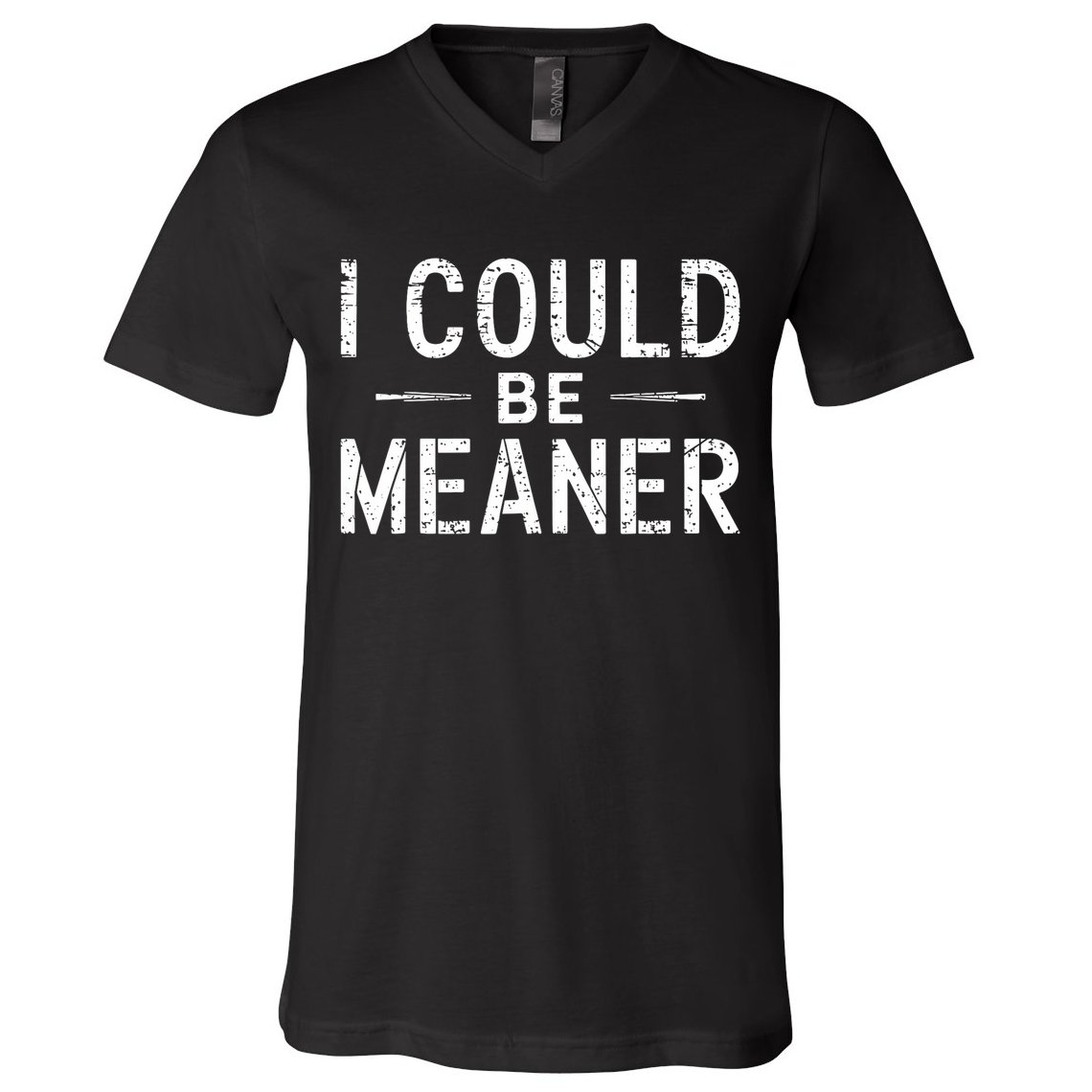 Meme I Could Be Meaner Vintage Retro Funny  V-Neck T-Shirt