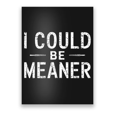 Meme I Could Be Meaner Vintage Retro Funny  Poster