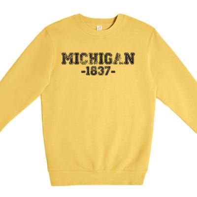 Michigan 1837 Retro Premium Crewneck Sweatshirt