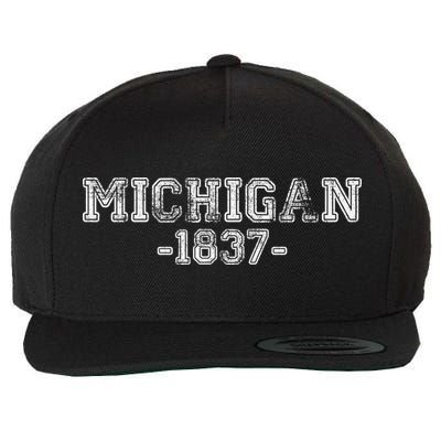 Michigan 1837 Retro Wool Snapback Cap