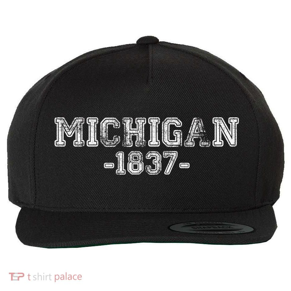 Michigan 1837 Retro Wool Snapback Cap