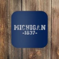 Michigan 1837 Retro Coaster