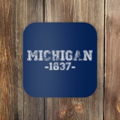 Michigan 1837 Retro Coaster