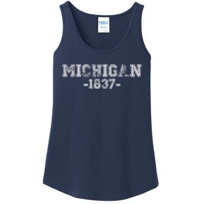 Michigan 1837 Retro Ladies Essential Tank