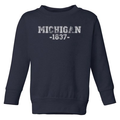 Michigan 1837 Retro Toddler Sweatshirt