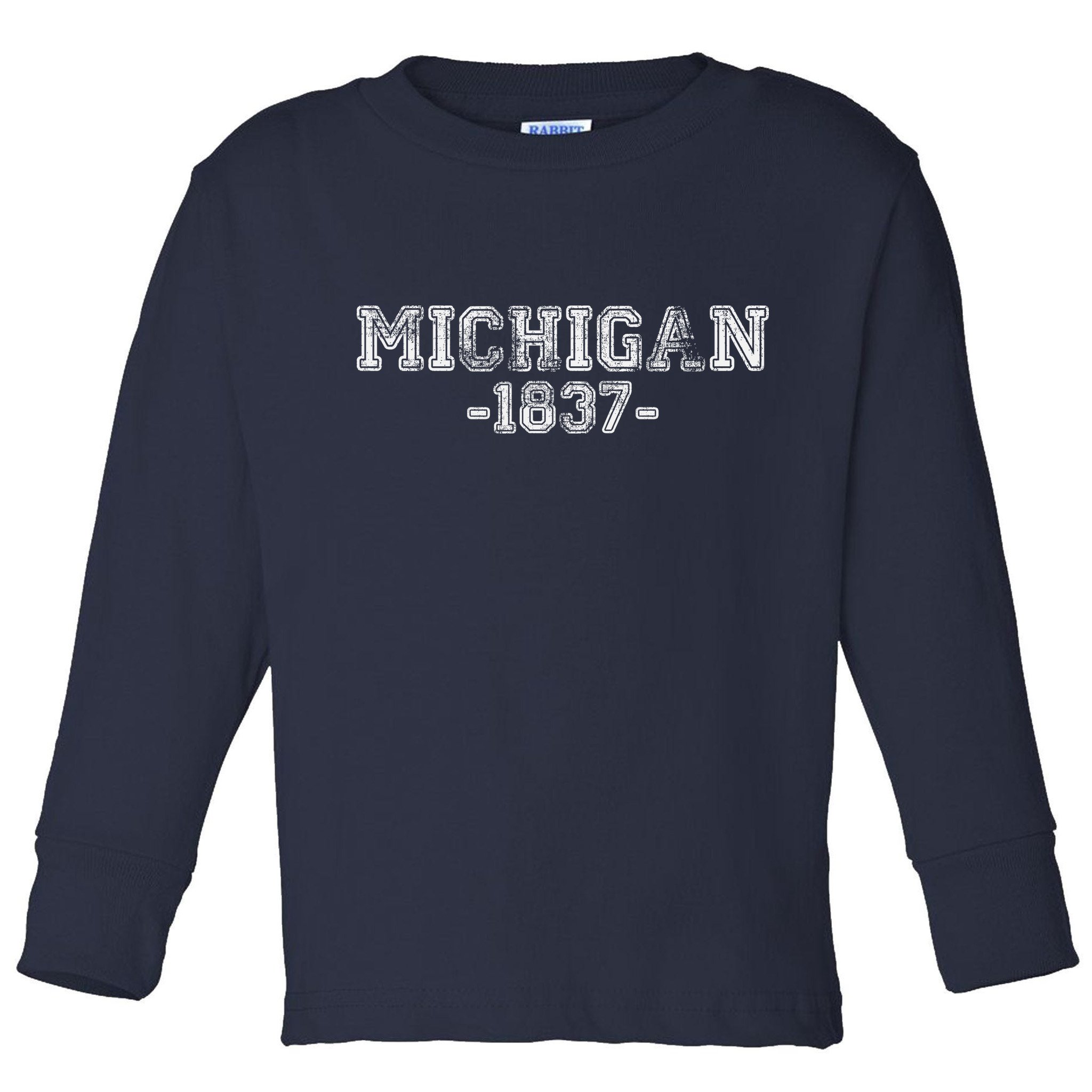 Michigan 1837 Retro Toddler Long Sleeve Shirt