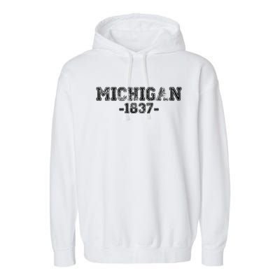 Michigan 1837 Retro Garment-Dyed Fleece Hoodie