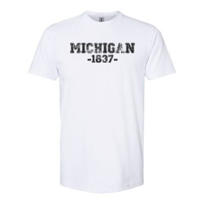 Michigan 1837 Retro Softstyle CVC T-Shirt