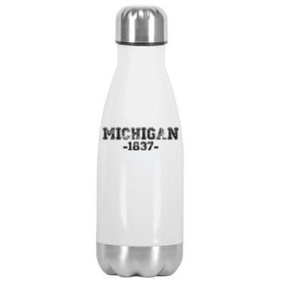 Michigan 1837 Retro Stainless Steel Insulated Water Bottle