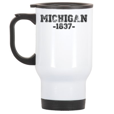 Michigan 1837 Retro Stainless Steel Travel Mug