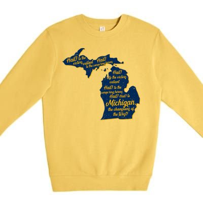 Michigan Fight Song College Sports Fan Premium Crewneck Sweatshirt