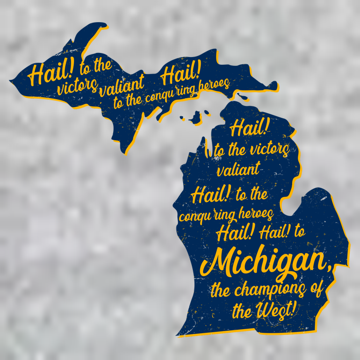 Michigan Fight Song College Sports Fan Tall Long Sleeve T-Shirt
