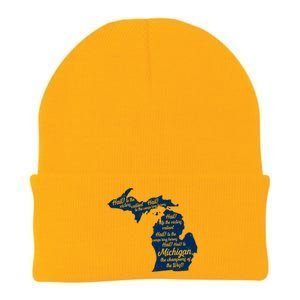 Michigan Fight Song College Sports Fan Knit Cap Winter Beanie