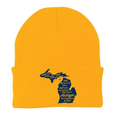 Michigan Fight Song College Sports Fan Knit Cap Winter Beanie