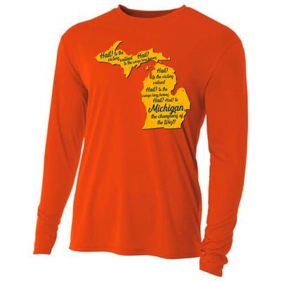 Michigan Fight Song College Sports Fan Cooling Performance Long Sleeve Crew