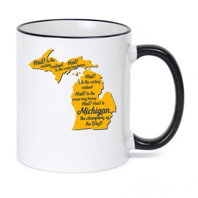 Michigan Fight Song College Sports Fan 11oz Black Color Changing Mug