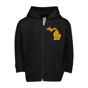 Michigan Fight Song College Sports Fan Toddler Zip Fleece Hoodie