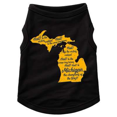 Michigan Fight Song College Sports Fan Doggie Tank