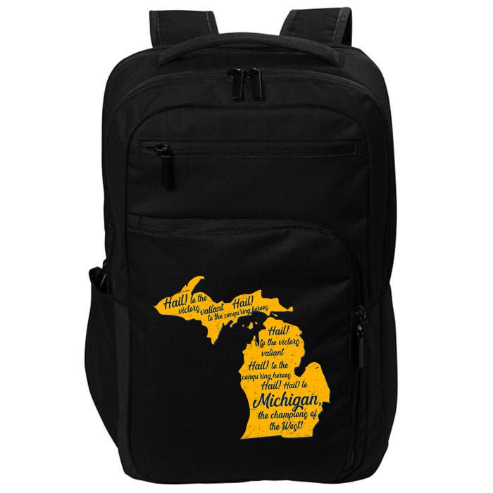 Michigan Fight Song College Sports Fan Impact Tech Backpack