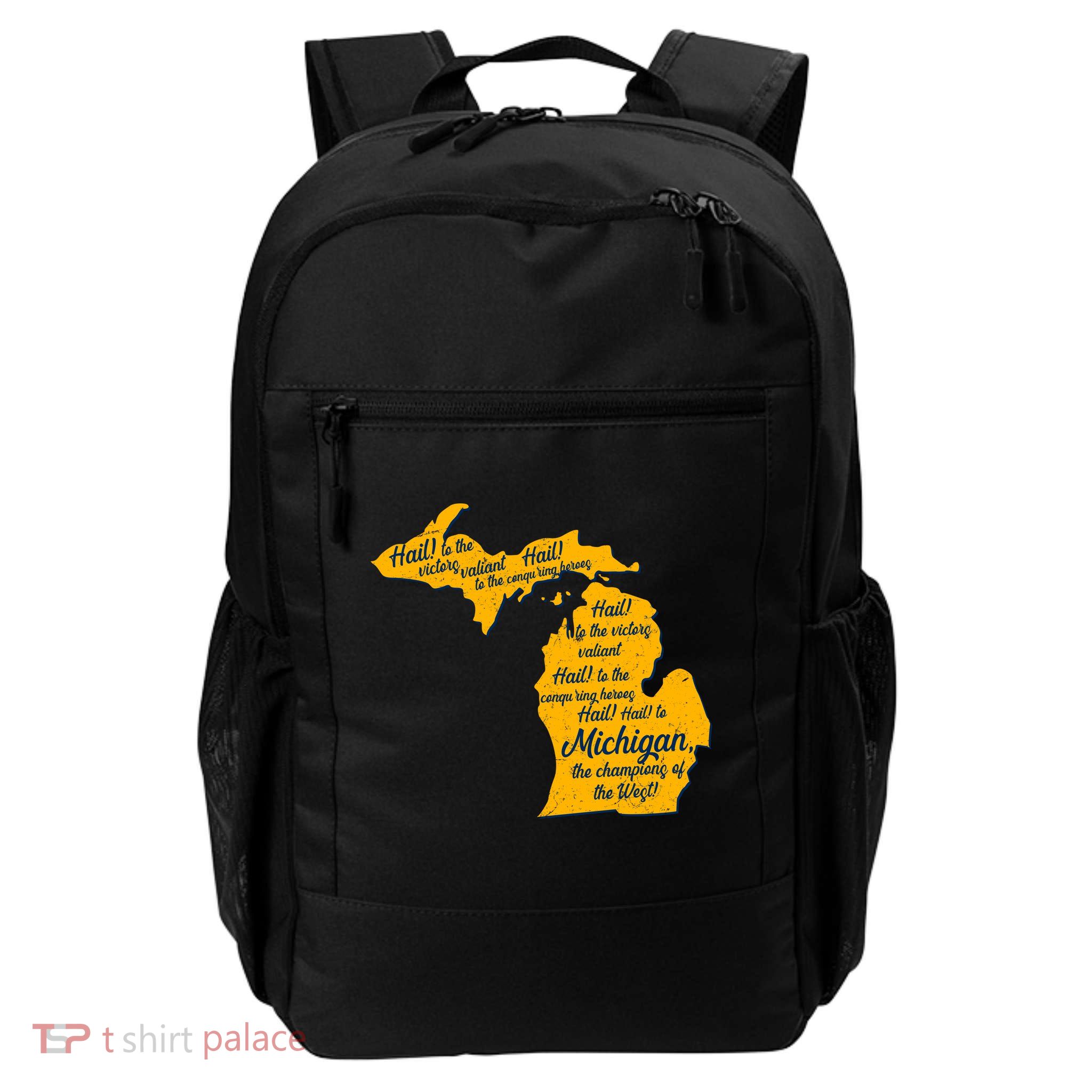Michigan Fight Song College Sports Fan Daily Commute Backpack