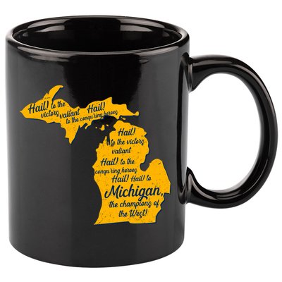 Michigan Fight Song College Sports Fan 11oz C Handle Ceramic Mug
