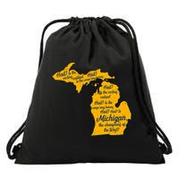 Michigan Fight Song College Sports Fan Drawstring Bag