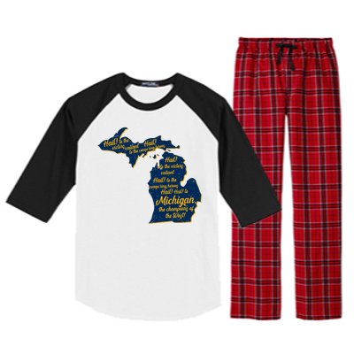 Michigan Fight Song College Sports Fan Raglan Sleeve Pajama Set