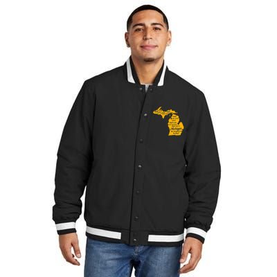 Michigan Fight Song College Sports Fan Insulated Varsity Jacket