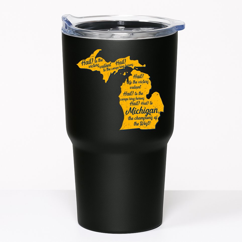 Michigan Fight Song College Sports Fan Tumbler