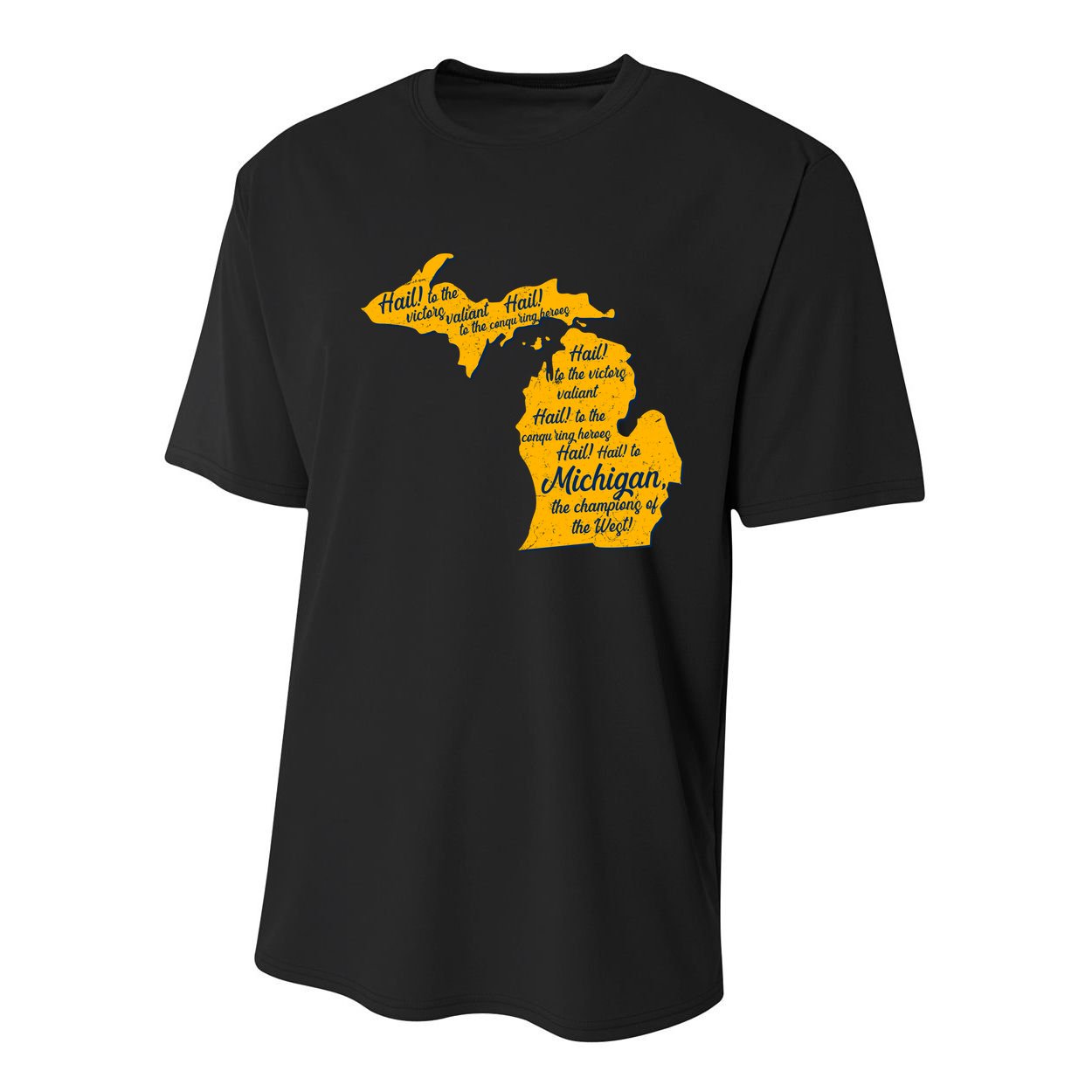 Michigan Fight Song College Sports Fan Youth Performance Sprint T-Shirt