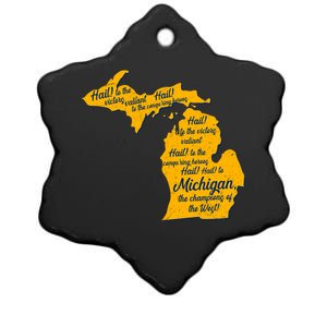 Michigan Fight Song College Sports Fan Ceramic Star Ornament