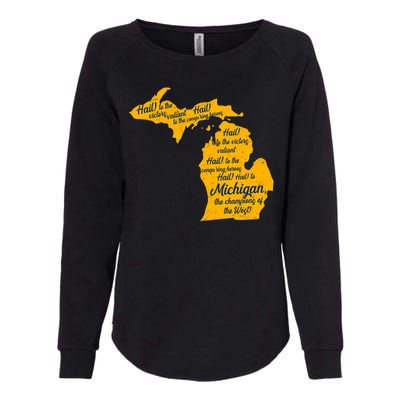 Michigan Fight Song College Sports Fan Womens California Wash Sweatshirt