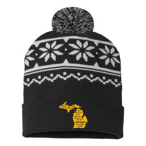 Michigan Fight Song College Sports Fan USA-Made Snowflake Beanie