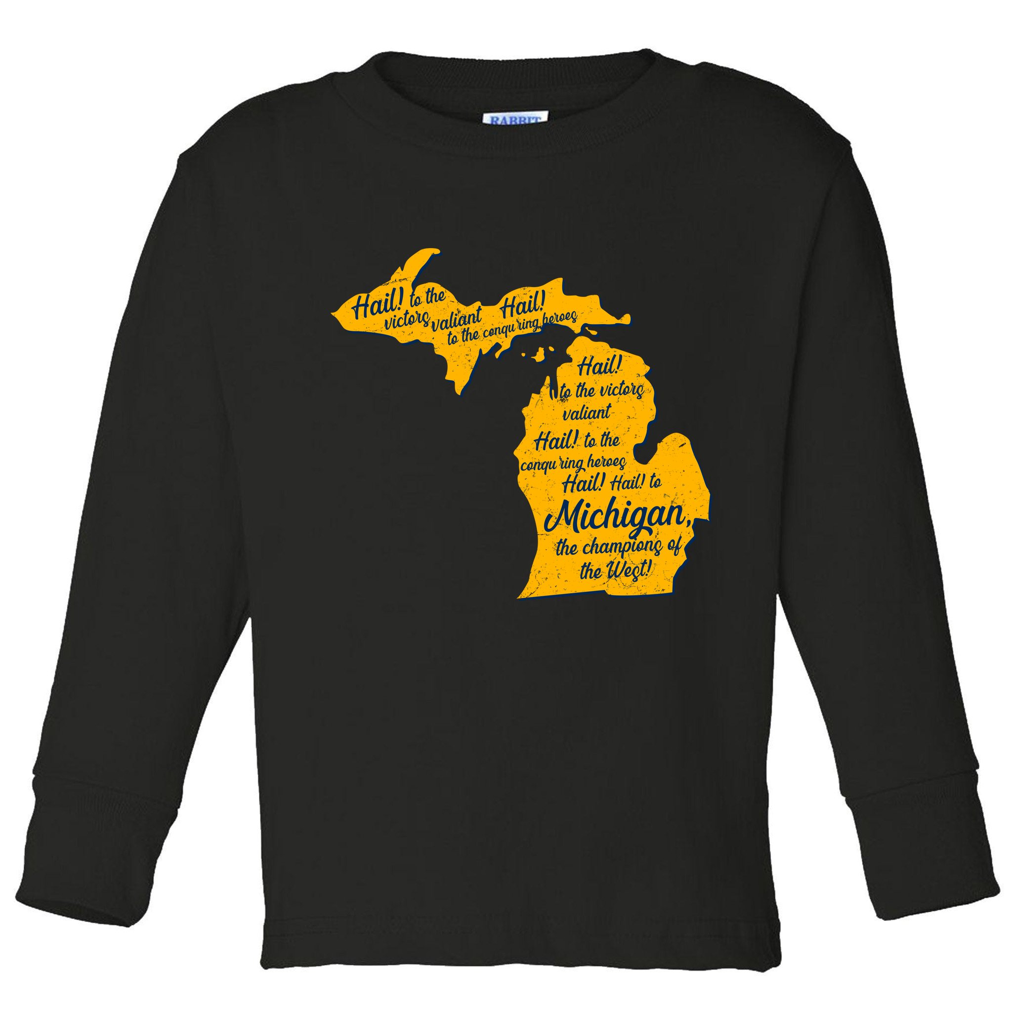 Michigan Fight Song College Sports Fan Toddler Long Sleeve Shirt