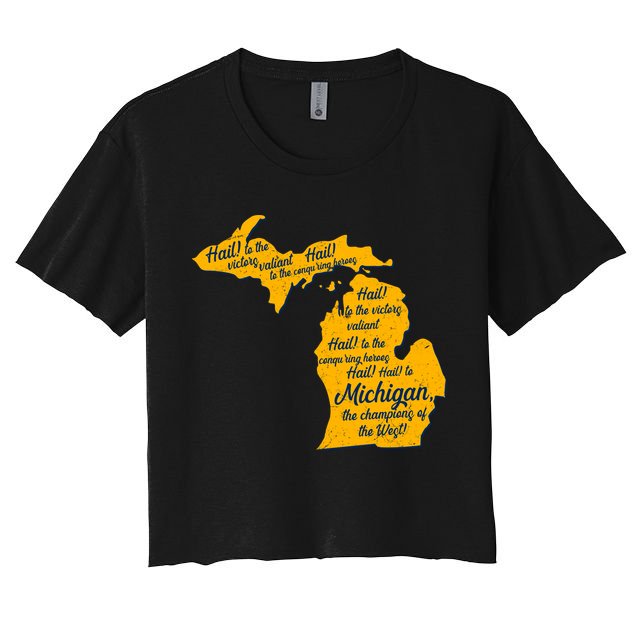 Michigan Fight Song College Sports Fan Crop Top